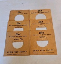 45 RPM 7" RECORD SLEEVES CO. SLEEVE 6 PACK SEE PHOTOS DOT Records SLV316 
