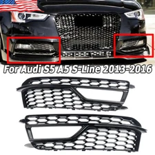 For Audi S5 A5 S-Line 2013-2016 Front Bumper Fog Light Grill Cover Trim PAIR