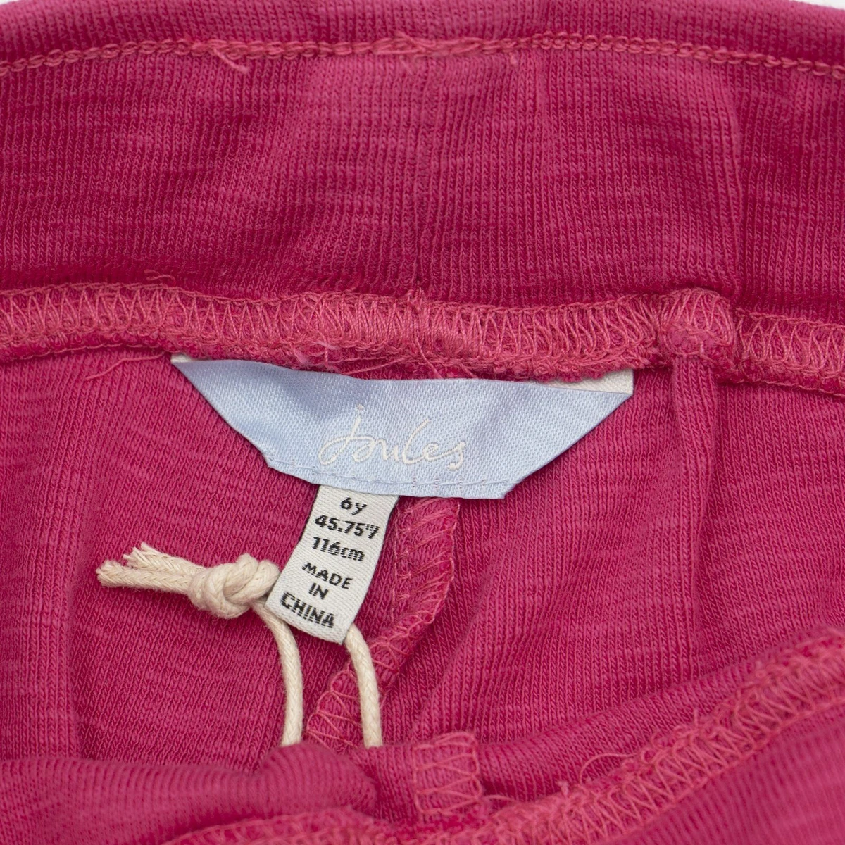 Joules Girls Pink Shorts Kittiwake jersey Fabric Summer Holiday