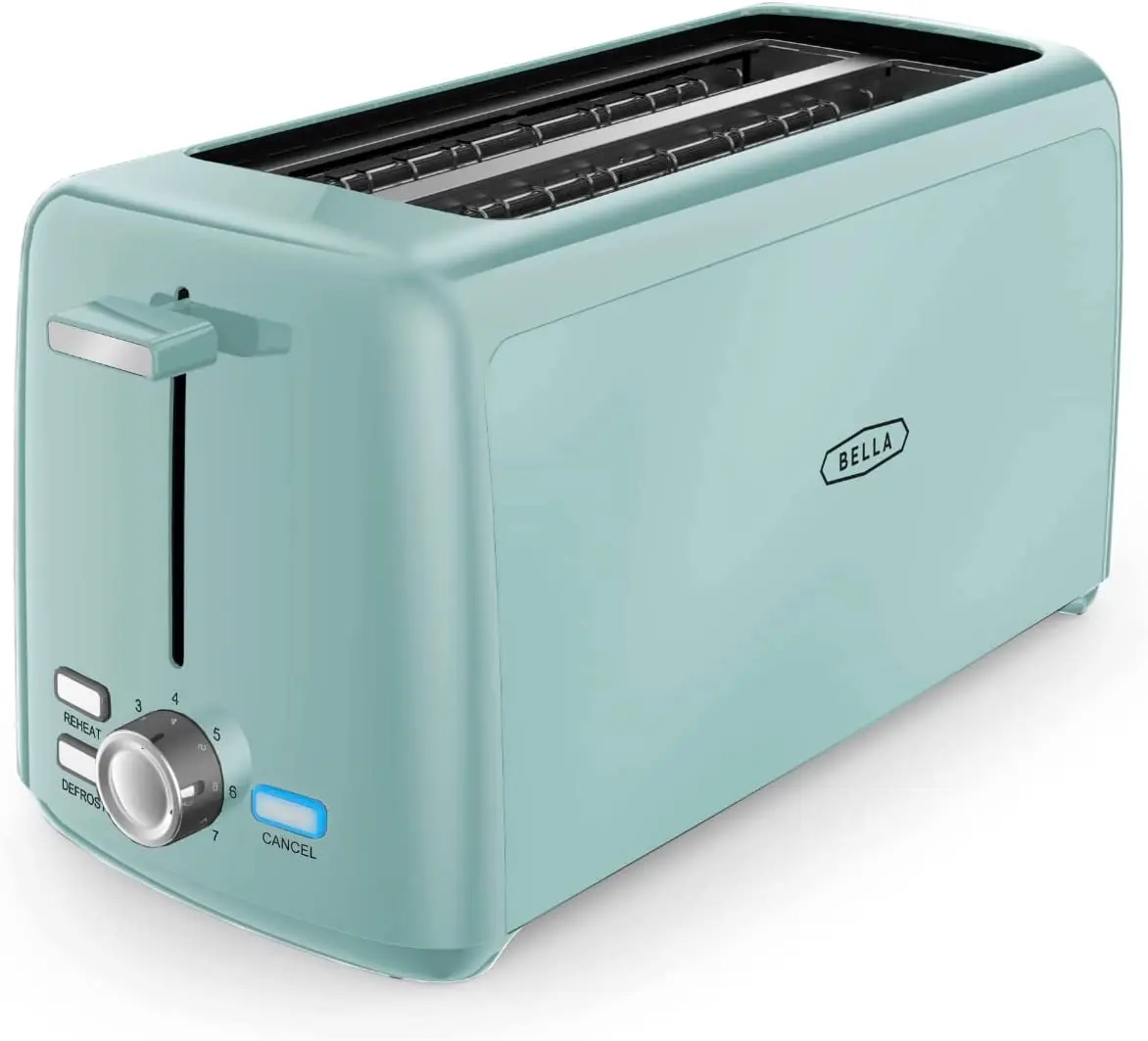 4 Slice Long Slot Toaster, Aqua