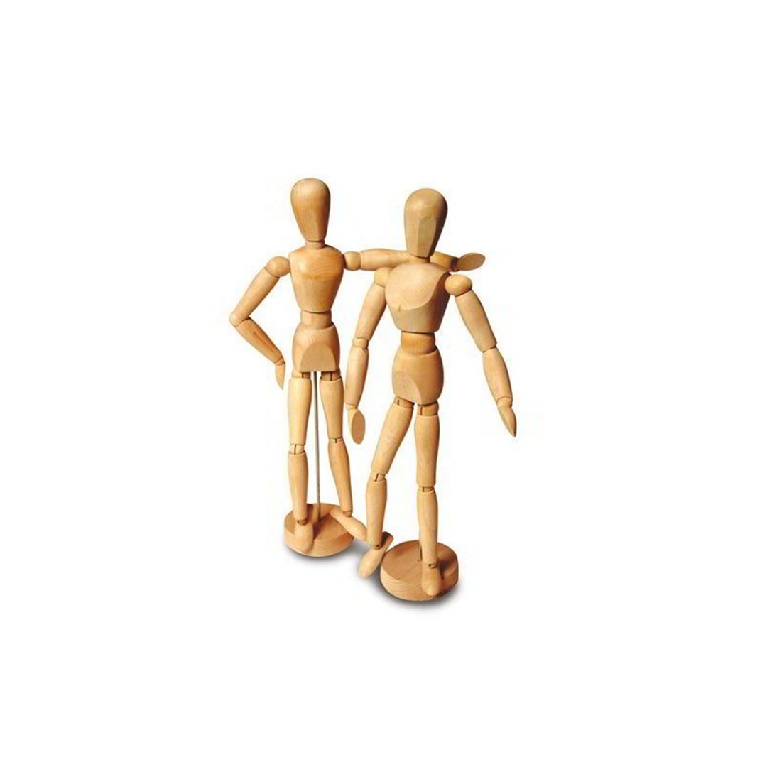 Manichino Legno Cm. 31 Con Base Uomo | Cwr