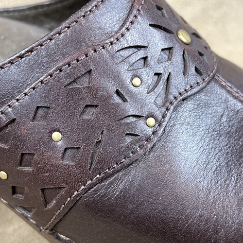 Dansko Womens 40/ US Sz 9 Shyanne Brown Leather Studded Mule Clogs Shoes - Picture 13 of 17