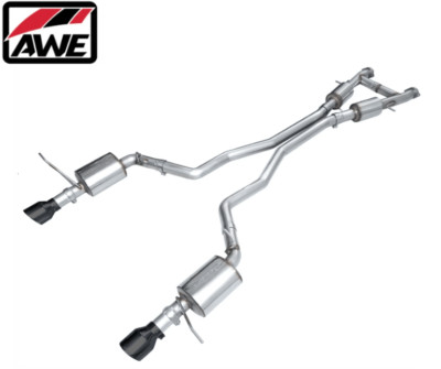 AWE Touring Cat-Back Exhaust 5  Black Tips For 11-24 Dodge Durango R/T 5.7L/3.6L