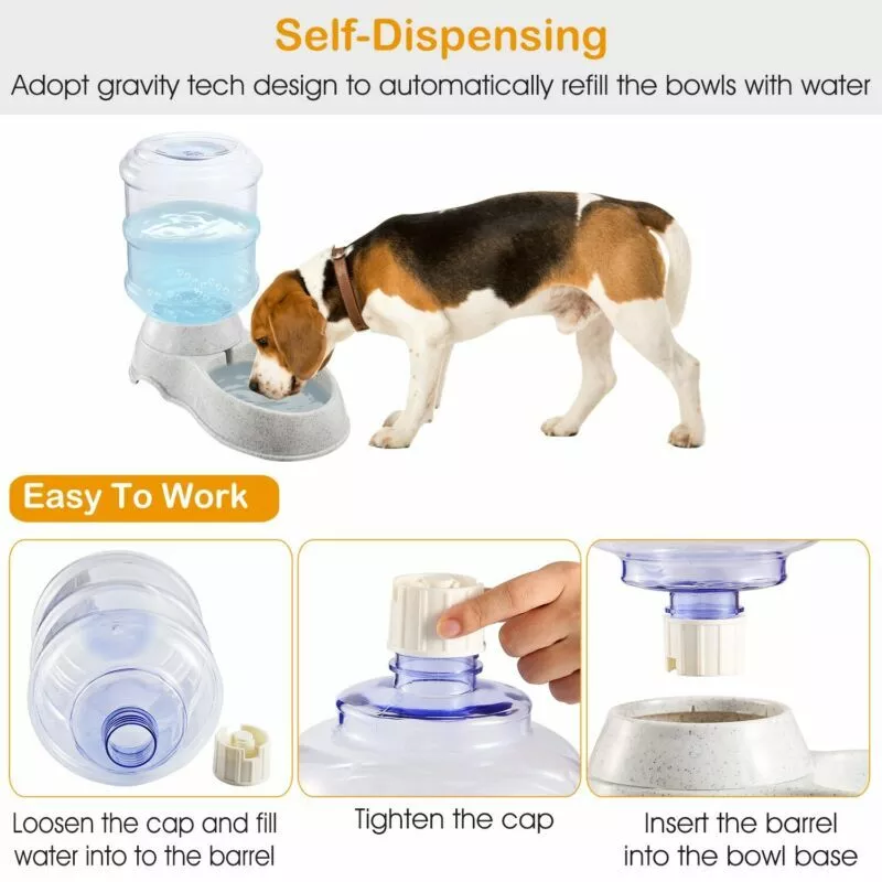 Dispensador de agua Gravity para mascotas alimentador de agua automático perro gato fuente para beber Foto 4 de 4