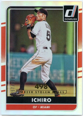 2016 Donruss Stat Line Career Ichiro #357/498 *MIAMI MARLINS* | eBay