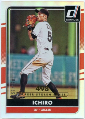 2016 Donruss Stat Line Career Ichiro #357/498 *MIAMI MARLINS* | eBay