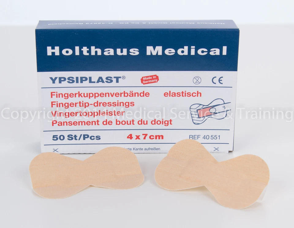 YPSILAST HOLTHAUS MEDICAL 50 x Fingerkuppenpflaster Fingerkuppenverband 4x7cm elastisch Fingerverband ypsi