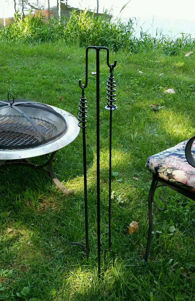 Campfire Fire Poker, Палочка для Хот-догов и Вешалка Инструмент 27", Сделано в США Кузнецом - Изображение 4 из 4