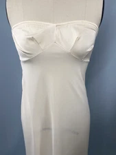 Vintage Strapless Full Slip SIZE 32 XS EXTRA SMALL ivory WONDER MAID 70s 80s