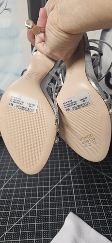 SCHUTZ Adeline Crystal Cristal/Silver 8.5 M heels - Picture 11 of 14