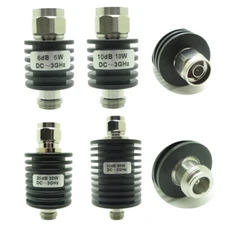 Round RF Coaxial Attenuator 5W-50W 1dB-50dB N Type Male to Female 3.0GHz 50 Ohm
