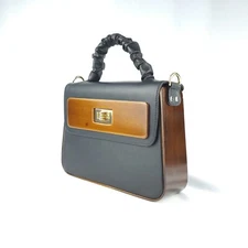 Fairness Style Handmade Bag Mahogany Wood Handbag, Top Handle Bag