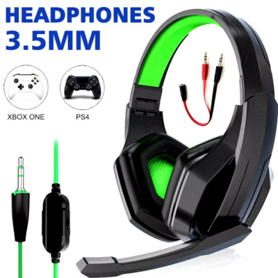 Audifonos con Adaptador y Cable Auriculares de Juego Para TV PC Gamer Gaming USA