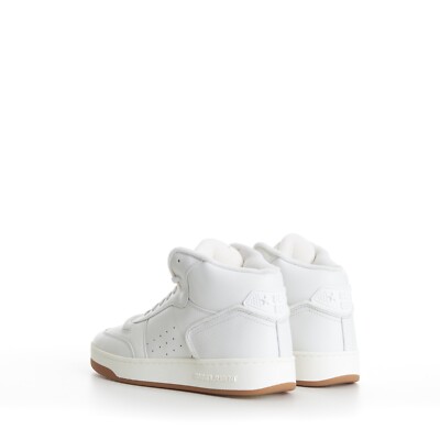 $1095 NIB Saint Laurent Sl 80 Mid-top Sneakers Smooth and Grained Leather 42(12) Saint Laurent Sl 80 Mid-top Sneakers in Smooth and Grained  main image 4