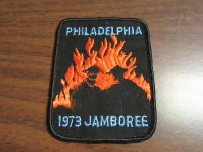 Philadelphia Council 1973 National Jamboree Patch, thread break    cjp nj1