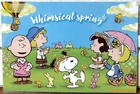 SNOOPY TOWN Original skurrile Frühling Postkarte 2 SET Erdnüsse Kaninchen HERGESTELLT IN JAPAN