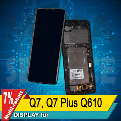 Display Für LG Q7 Q7 Plus Q610 Komplettes Bildschirm Lcd Touch Rahmen Schwarz