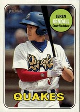 2018 Topps Heritage Minor League Jeren Kendall #8 Rancho Cucamonga Quakes