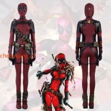 Lady Deadpool Cosplay Costume Jumpsuit Mask Wanda Wilson Outfit for Halloween