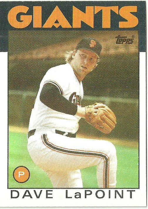 DAVE LaPOINT SAN FRANCISCO GIANTS #551 - TOPPS NM-MT 1986