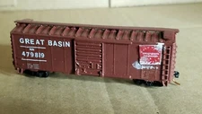 NS2 N Scale Box Car Micro Train Couplers Custom Weathered GREAT BASIN NN 479819