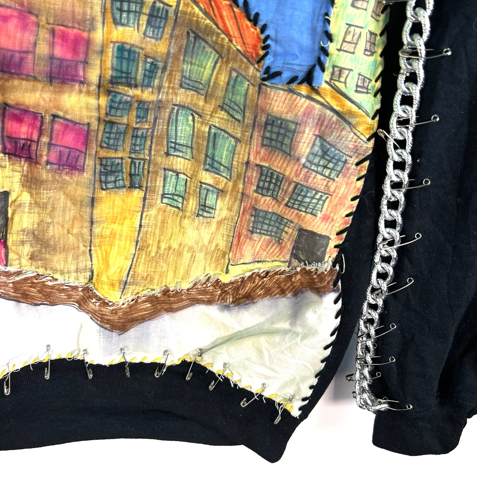 Ручной работы город Artscape цепочки булавки запонки пуловер толстовка с капюшоном взрослых M - Изображение 2 из 4