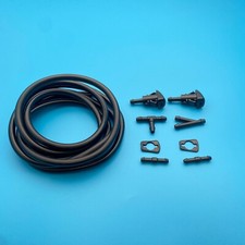 Windshield Washer Squirter Water Pump Nozzles Kit Spray Fluid Hose Connector