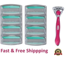 8 Sensitive Schick Quattro Razor Blades Cartridges Women Quatro Refills Shaver