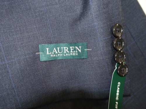 Lauren Ralph Lauren Herren Ultra Flex Anzug Jacke Größe 40 lang Neu mit Etikett marineblau 40L - Bild 9 von 12