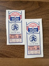 1983- July 30 California Angels Vintage Ticket Stubs. Western Division Champions