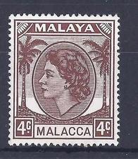 MALAYSIA, MALACCA, QE11, 1954 ISSUE, 4c SG 25, MNH SINGLE