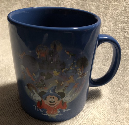 Sorcerer Mickey Mouse Disney World Where Magic Lives Mug & Coaster Coffee Cup - Picture 7 of 11