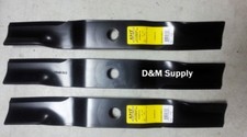 Set of 3  XHT 54" Mower Blades to fit Kubota K5619-34350 RCK54GR ZD321N