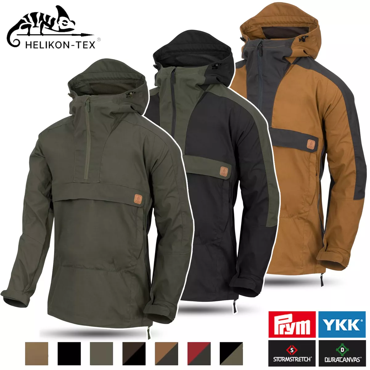 término análogo árbitro cráter Chaqueta Helikon-Tex ANORAK WOODSMAN Ejército Exterior Canguro Táctico  Abrigo con Capucha | eBay