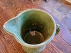 Vtg. Buccaneer Stoneware Pitcher Jug Green hand-made Art Pottery 9 in. Pioneer  — photo 4