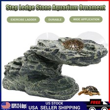 Reptile Cave Turtle Basking Platform Natural Turtle Ramp Reptile Hideout Reptile