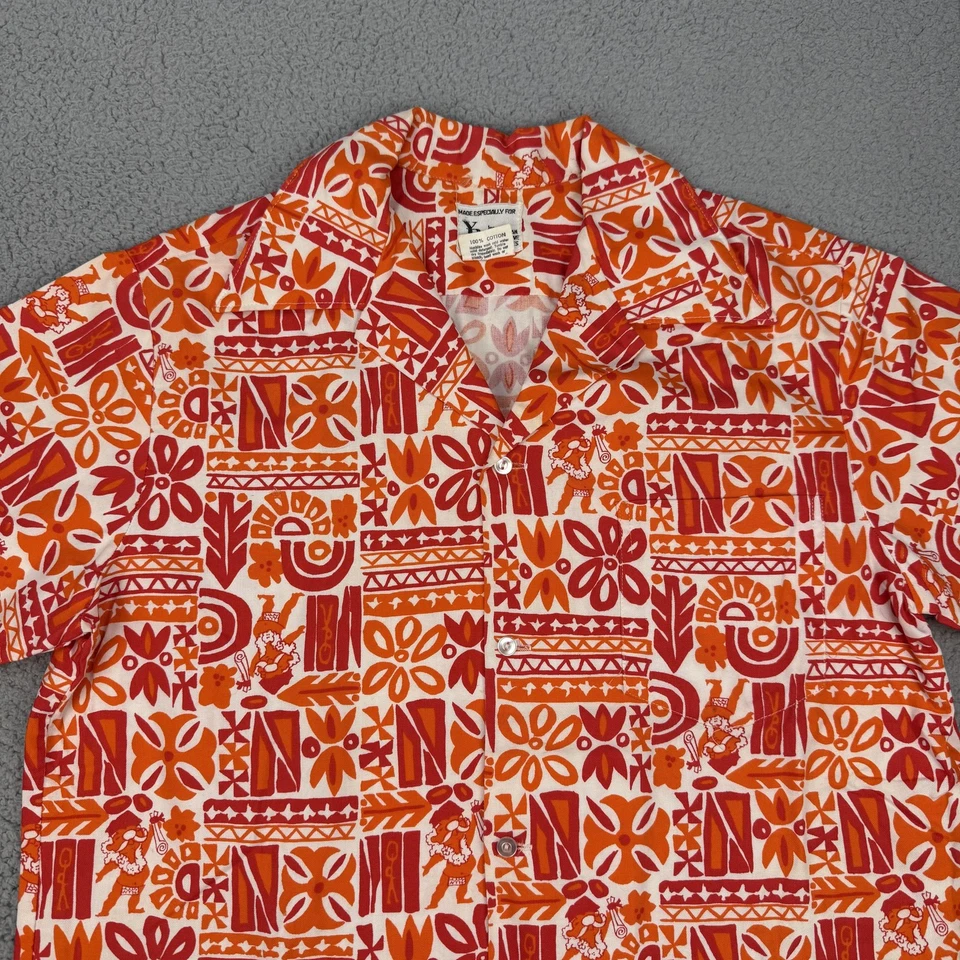 Camisa de Colección Organización de Jóvenes Presidentes Para Hombre Grande Naranja Aloha YPO AÑOS 70 Foto 3 de 4