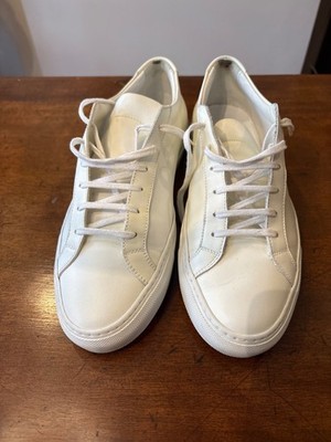 Common Projects Achilles Low 1528 0506 White Leather Sneakers Sz 10 43