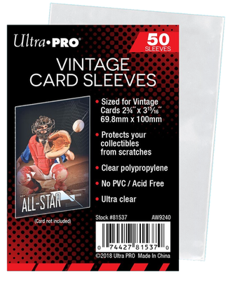 topps cards sleeves Vintage Card Sleeves 1951 Topps (100 count) – The Pennysleever