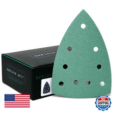 Serious Grit 80 Grit 4x6 Delta Sanding Sheets for Festool DTS 400 Mirka DEOS