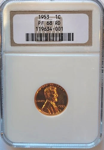 1953-P NGC Proof-68 Red Superb Gem Lincoln Cent. #291.