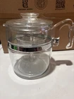 Vintage 7759 B Pyrex 9 Cup Glass Percolator Coffee Pot Flame Ware Complete Set