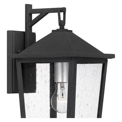 Mottled Black One Light Outdoor Wall Mount from the Stoneleigh Collection - Picture 5 of 5