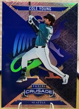 2025 Panini Crusade Baseball - Cole Young #7 Blue Mojo Prizm 