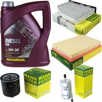 MANN-FILTER Inspektionspaket Mannol 5L Diesel Tdi 5W-30 FüR Vw Golf V 1.4 16V