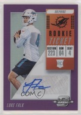 2018 Panini Contenders Optic Rookie Ticket Purple Prizm /99 Luke Falk Auto 3c4
