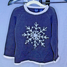 GAP - Girls - Long Sleeve Snowflake Sweater - Size XS / 4