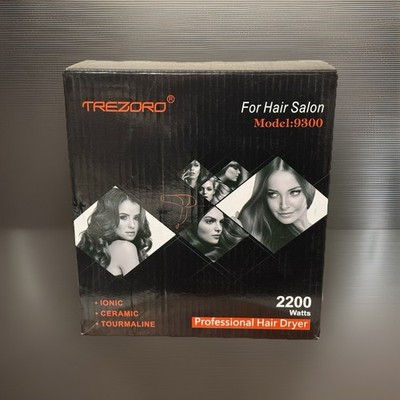 Trezoro 9300 Professional 2200W Ionic Tourmaline Salon Hair Dryer New Open Box