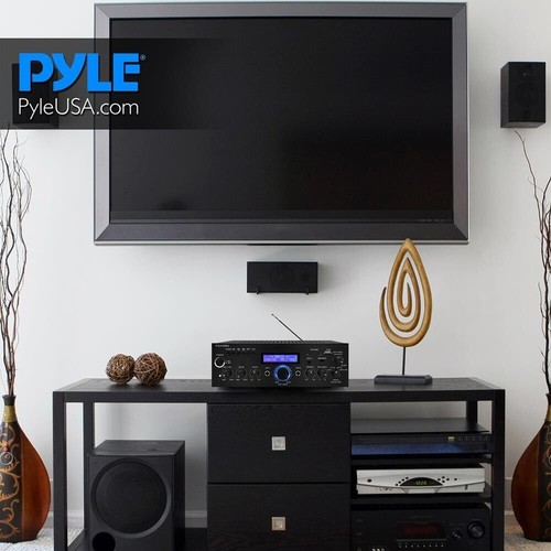 Pyle Compact Bluetooth Stereo Amplifier-Home Desktop Stereo Receiver System - Picture 6 of 7