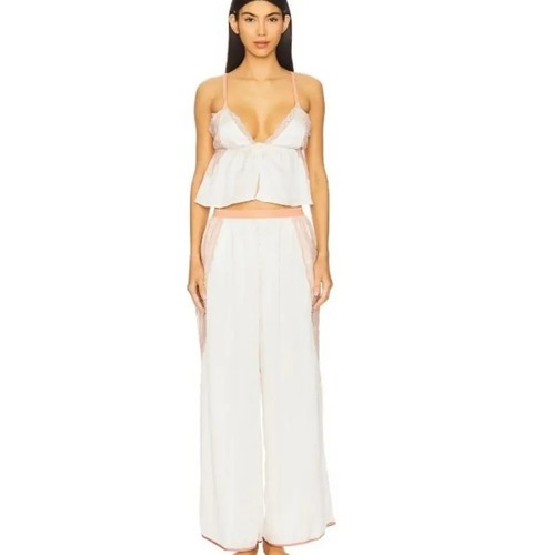 Free People Intimately L Anywhere With You Lounge Set In Jett Stream Pant Top
